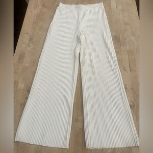 Babaton White Wide Leg Pants